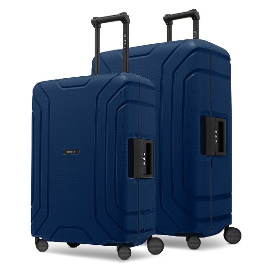 Redolz Essentials 15 Set di valigie a 4 ruote 2 pezzi con chiusura a tre punti