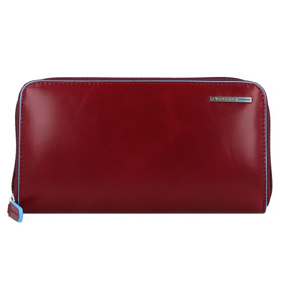 Piquadro Portafoglio quadrato blu RFID in pelle 19 cm