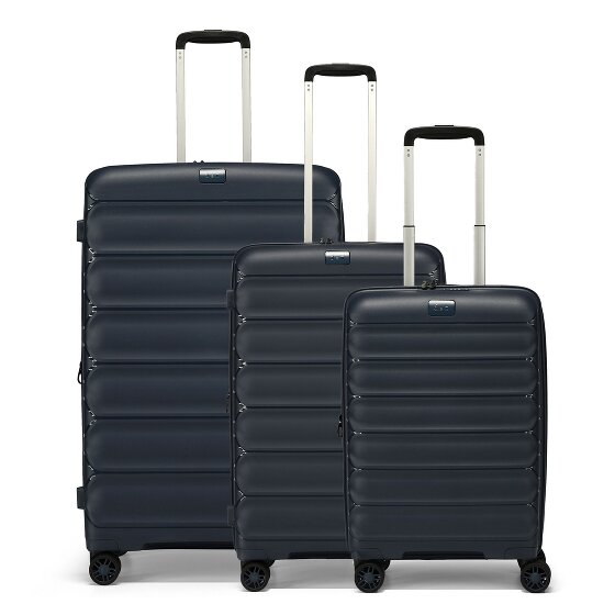d&n Travel Line 4700 4 ruote Set di valigie 3 pezzi con piega di espansione