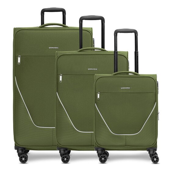 Stratic taska set di valigie a 4 ruote 3 pezzi con piega elastica