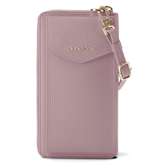 Lazarotti Bologna Portafoglio in pelle con zip Custodia per cellulare in pelle 19 cm