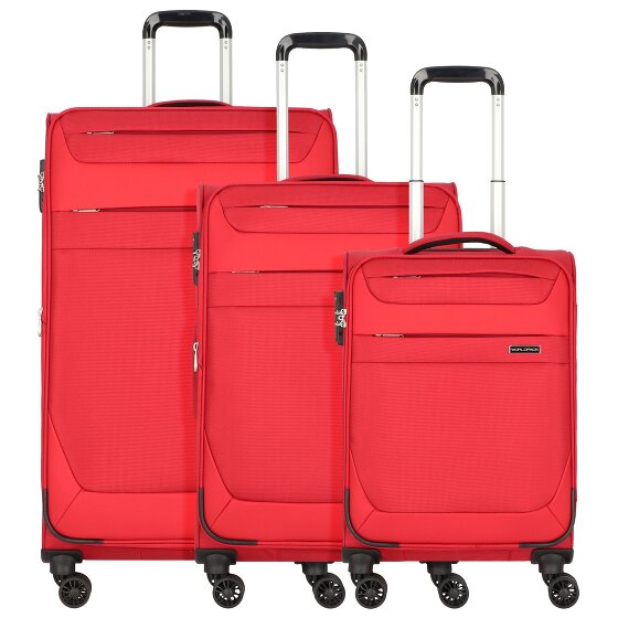Worldpack Dublin 4 ruote Set di valigie 3 pezzi con piega di espansione