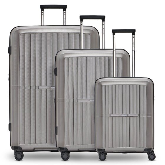 Pactastic Collection 01 Set di valigie a 4 ruote, 3 pezzi, con piega elastica