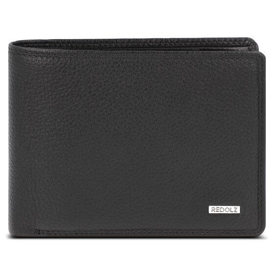 Redolz Portafoglio QF RFID in pelle 12 cm pieghevole con scomparto con zip