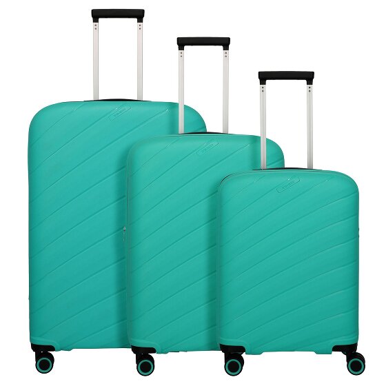 Travelite Burano 4 ruote Set di valigie 3 pezzi con piega di espansione