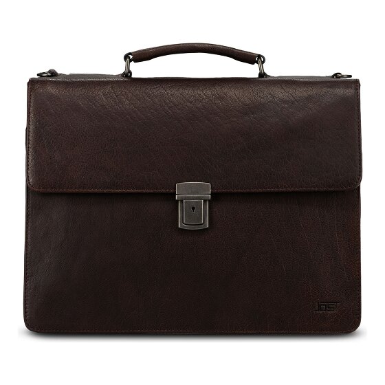 Jost Glasgow Valigetta Protezione RFID Vera Pelle 40 cm Vano porta PC