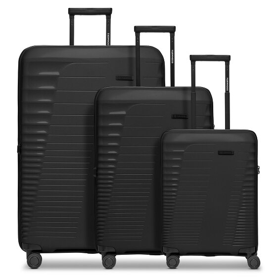 Farmhood Eco Edition 4 ruote Set di valigie 3 pezzi con piega di espansione