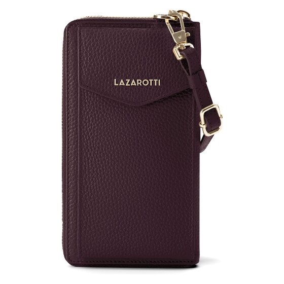 Lazarotti Bologna Portafoglio in pelle con zip Custodia per cellulare in pelle 19 cm