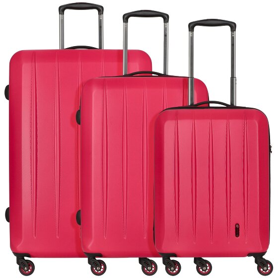 Check.In Set di valigie a 4 ruote in sughero 3 pezzi.