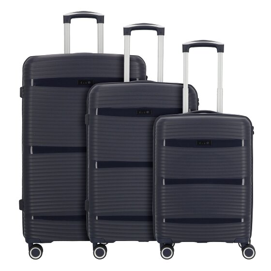 d&n Travel Line 4200 Set di valigie a 4 ruote 3 pezzi.