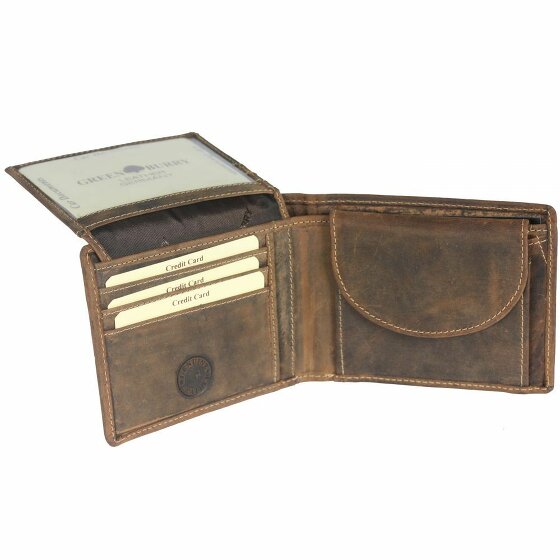 Greenburry Portafoglio vintage in pelle 12,5 cm