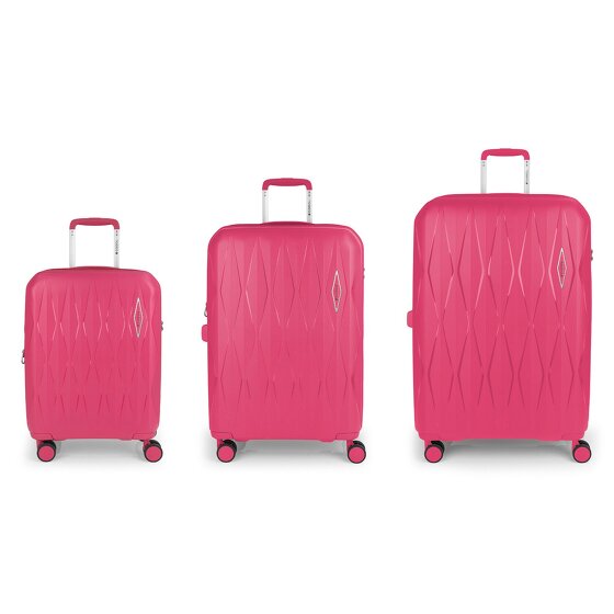Gabol Infinity 4 ruote Set di valigie 3 pezzi con piega di espansione