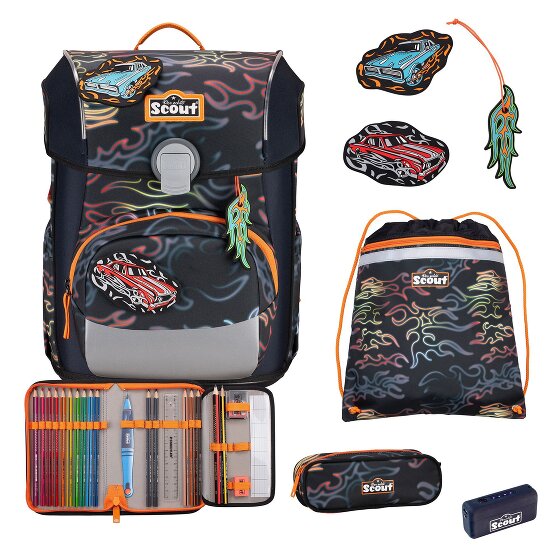 Scout Neo Exklusiv Safety Light Set di borse per la scuola 5 pezzi