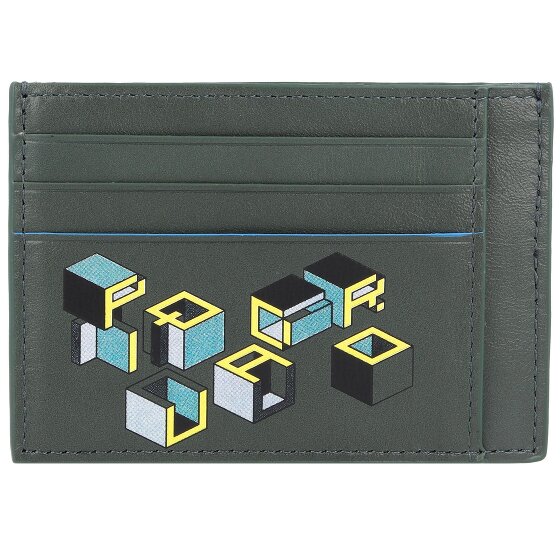 Piquadro Blue Square Revamp porta carte di credito RFID in pelle 11,5 cm