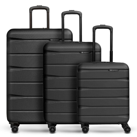 Franky Munich 4.0 Set di valigie a 4 ruote, 3 pezzi con piega elastica