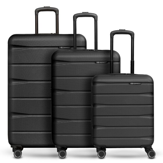 Franky Munich 4.0 Set di valigie a 4 ruote, 3 pezzi con piega elastica