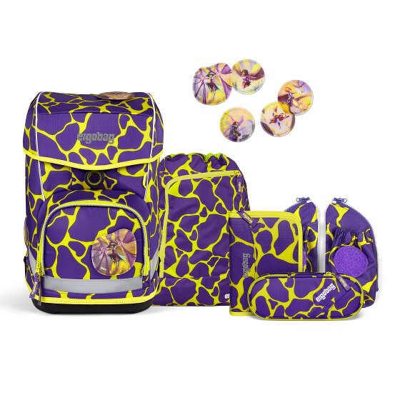 Ergobag Set di zaini scolastici Cubo Light 6 pz. incl. set Klettie