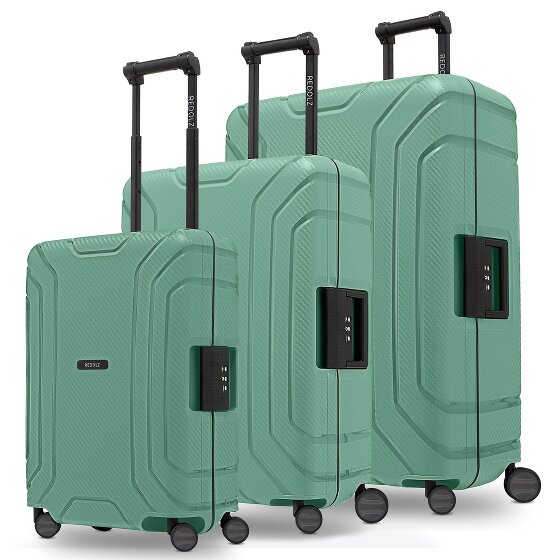 Redolz Set di valigie Essentials 15 a 4 ruote 3 pezzi con chiusura a tre punti