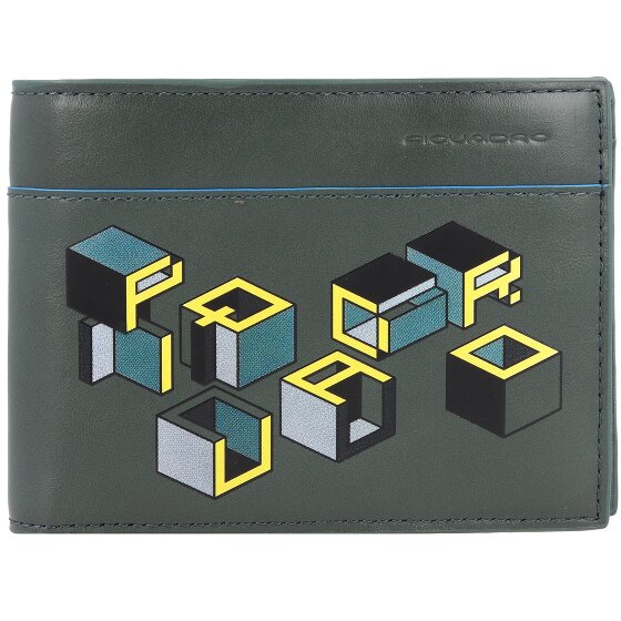 Piquadro Portafoglio blu Square Revamp RFID in pelle 13 cm