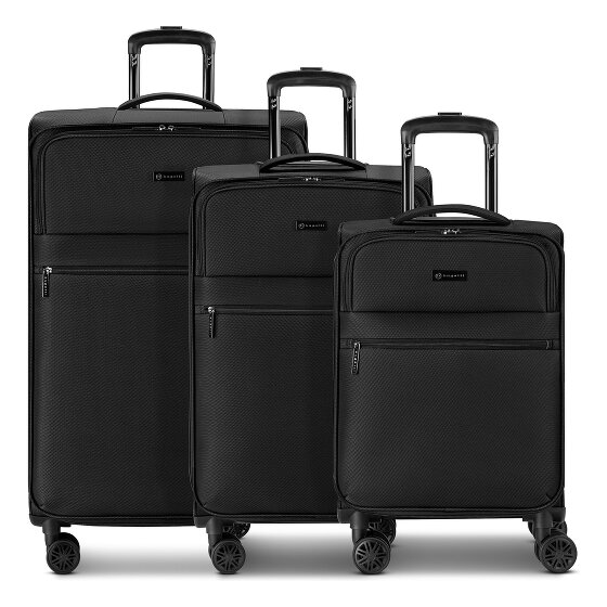 bugatti Valencia Soft 4 ruote Set di valigie 3 pezzi con piega di espansione