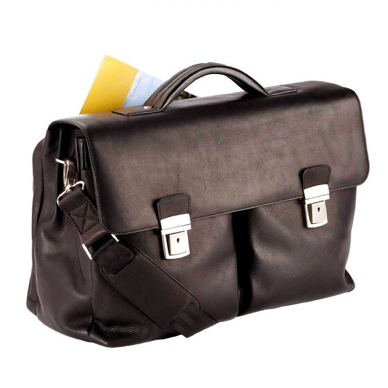 Dermata Cartella in pelle con scomparto per laptop da 43 cm