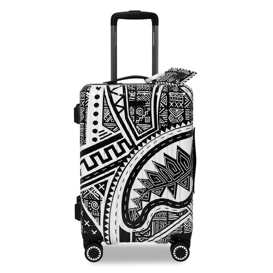 Sprayground Printed Zipper Shark AI Journey to the Mind 4 ruote Carrello della cabina 55 cm
