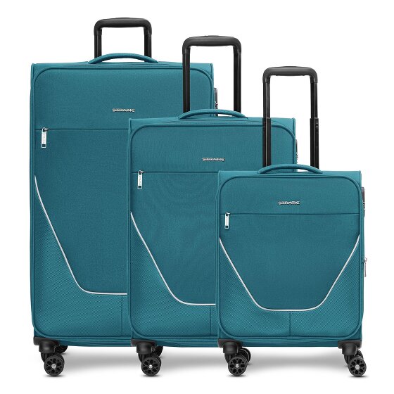 Stratic taska set di valigie a 4 ruote 3 pezzi con piega elastica