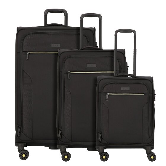 d&n Travel Line 9704 4 ruote Set di valigie 3 pezzi con piega di espansione