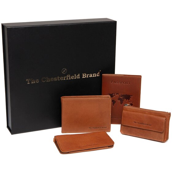 The Chesterfield Brand Set regalo portafoglio 4 pezzi in pelle 12 cm
