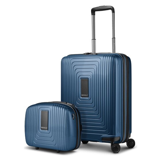 Redolz Set di valigie Essentials 14 2 pezzi trolley da cabina con piega elastica e beauty case