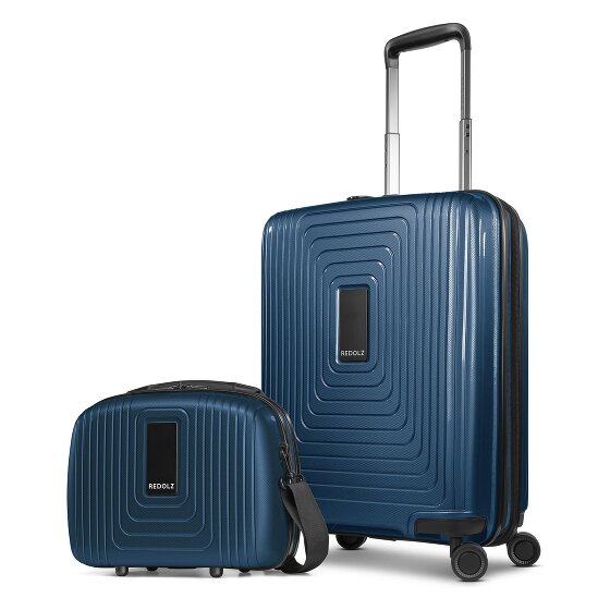 Redolz Set di valigie Essentials 14 2 pezzi trolley da cabina con piega elastica e beauty case