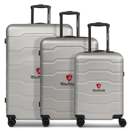Tonino Lamborghini Bologna 4 ruote Set di valigie 3 pezzi