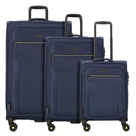 d&n Travel Line 9704 4 ruote Set di valigie 3 pezzi con piega di espansione