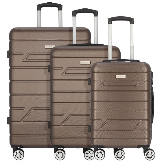 Nowi Bergamo 4 ruote Set di valigie 3 pezzi