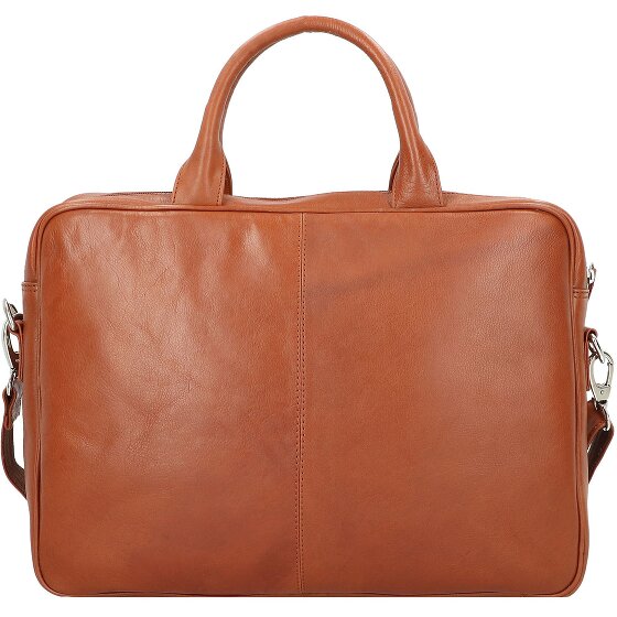 Dermata Cartella in pelle con scomparto per laptop da 39 cm