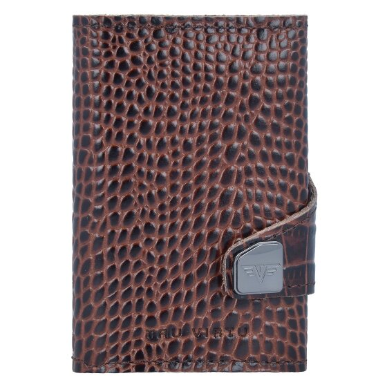 Tru Virtu Custodia per carte di credito Click & Slide Portafoglio RFID in pelle 6,5 cm