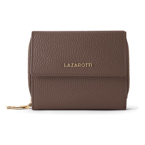 Lazarotti Portafoglio Bologna in pelle con chiusura a zip, 12 cm