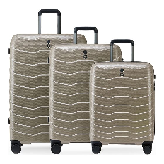 Echolac Exo 4 ruote Set di valigie 3 pezzi espandibile