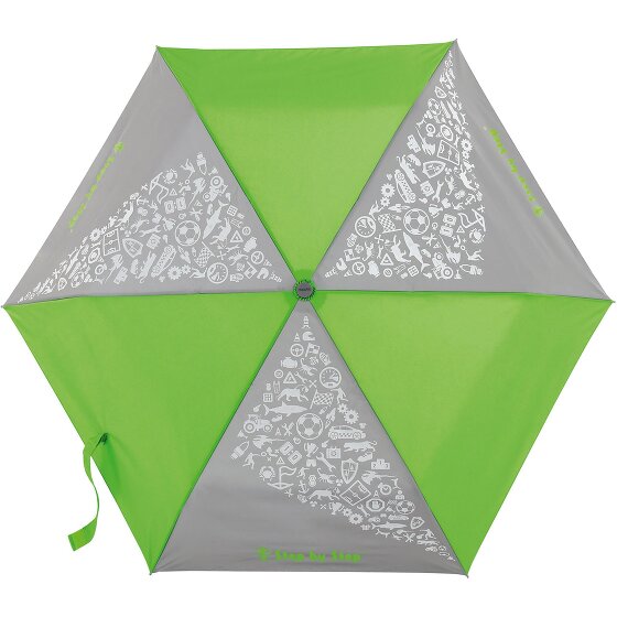 Step by Step Ombrello tascabile per bambini da 22 cm con elementi riflettenti