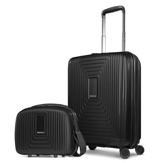Redolz Set di valigie Essentials 14 2 pezzi trolley da cabina con piega elastica e beauty case