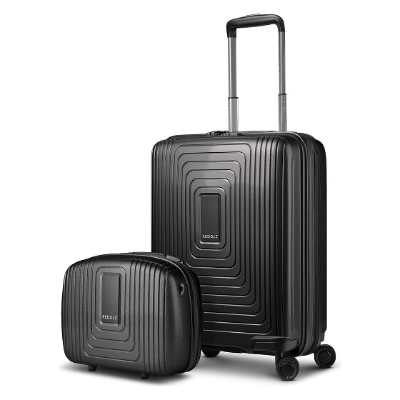 Redolz Set di valigie Essentials 14 2 pezzi trolley da cabina con piega elastica e beauty case