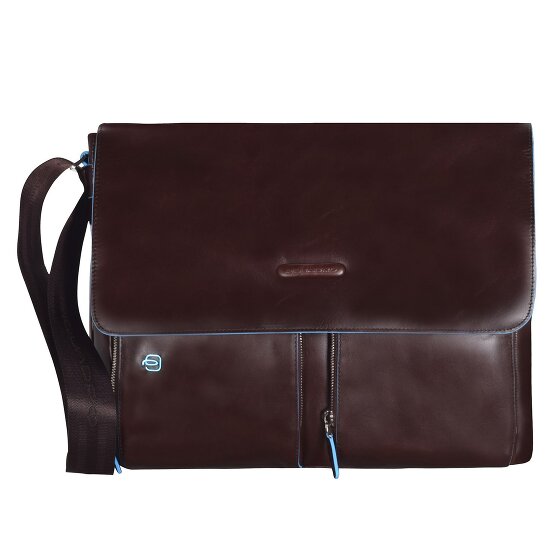 Piquadro Messenger blu quadrato in pelle 37 cm Scomparto per laptop