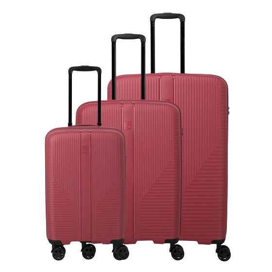 Travelite Air Stripe 4 ruote Set di valigie 3 pezzi con piega di espansione