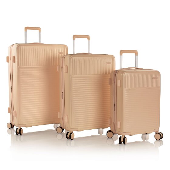 Heys Pastel 4 ruote Set di valigie 3 pezzi con piega di espansione