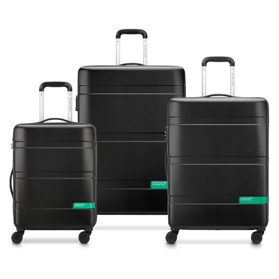 Delsey Paris x Set di valigie a 4 ruote United Colors of Benetton Now Hardside 3 pezzi con piega elastica