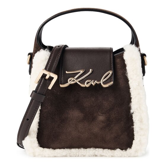 Karl Lagerfeld Signature Mini borsa a mano Vera Pelle 18 cm