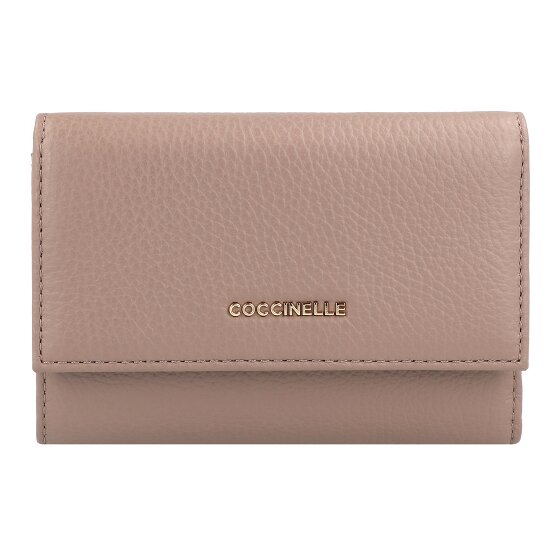 Coccinelle Portafoglio morbido in pelle metallizzata 14 cm