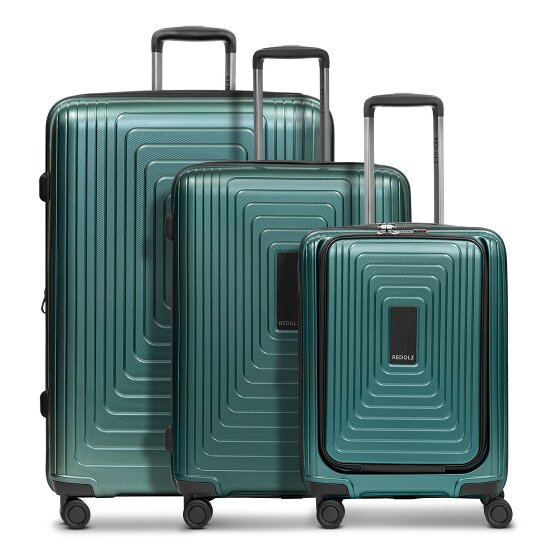 Redolz Essentials 14 4 ruote Set di valigie 3 pezzi con piega di espansione