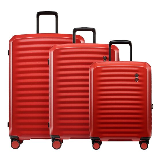 Echolac Oxygen 4 ruote Set di valigie 3 pezzi con piega di espansione