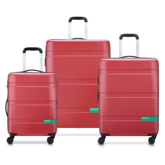 Delsey Paris x Set di valigie a 4 ruote United Colors of Benetton Now Hardside 3 pezzi con piega elastica